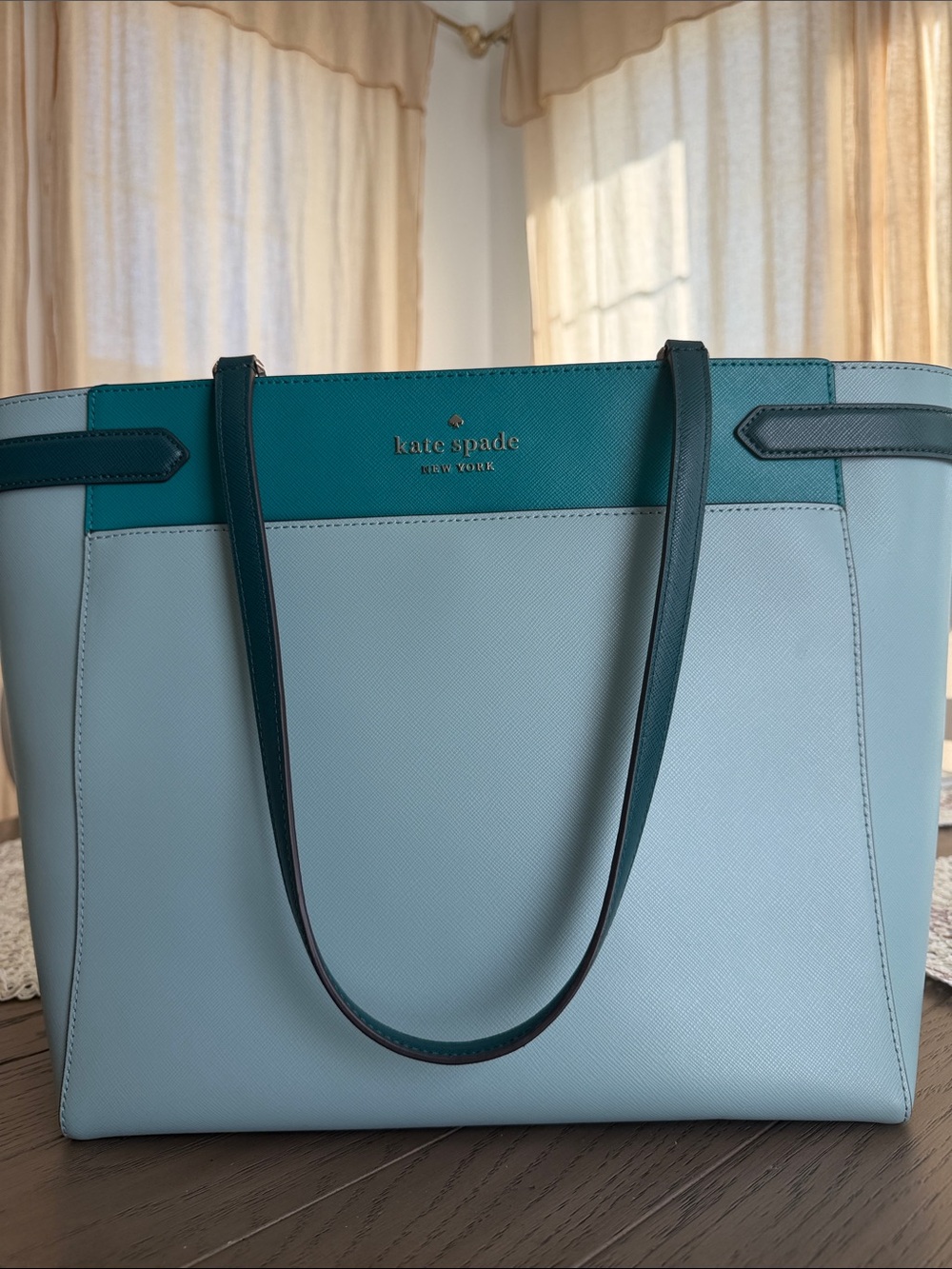 kate spade Two-Tone Light Blue and Teal Tote